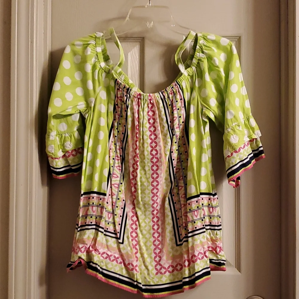 Crown & Ivy Off Shoulder Blouse with Bell Sleeves - Picture 1 of 7